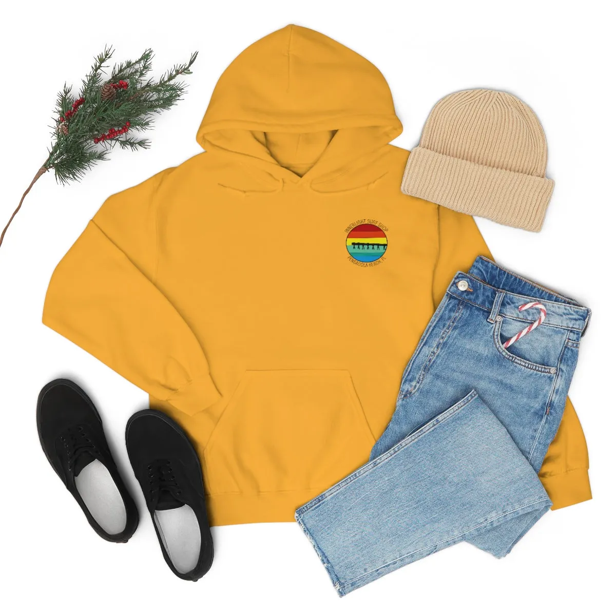 Retro Pier Unisex Hooded Sweatshirt