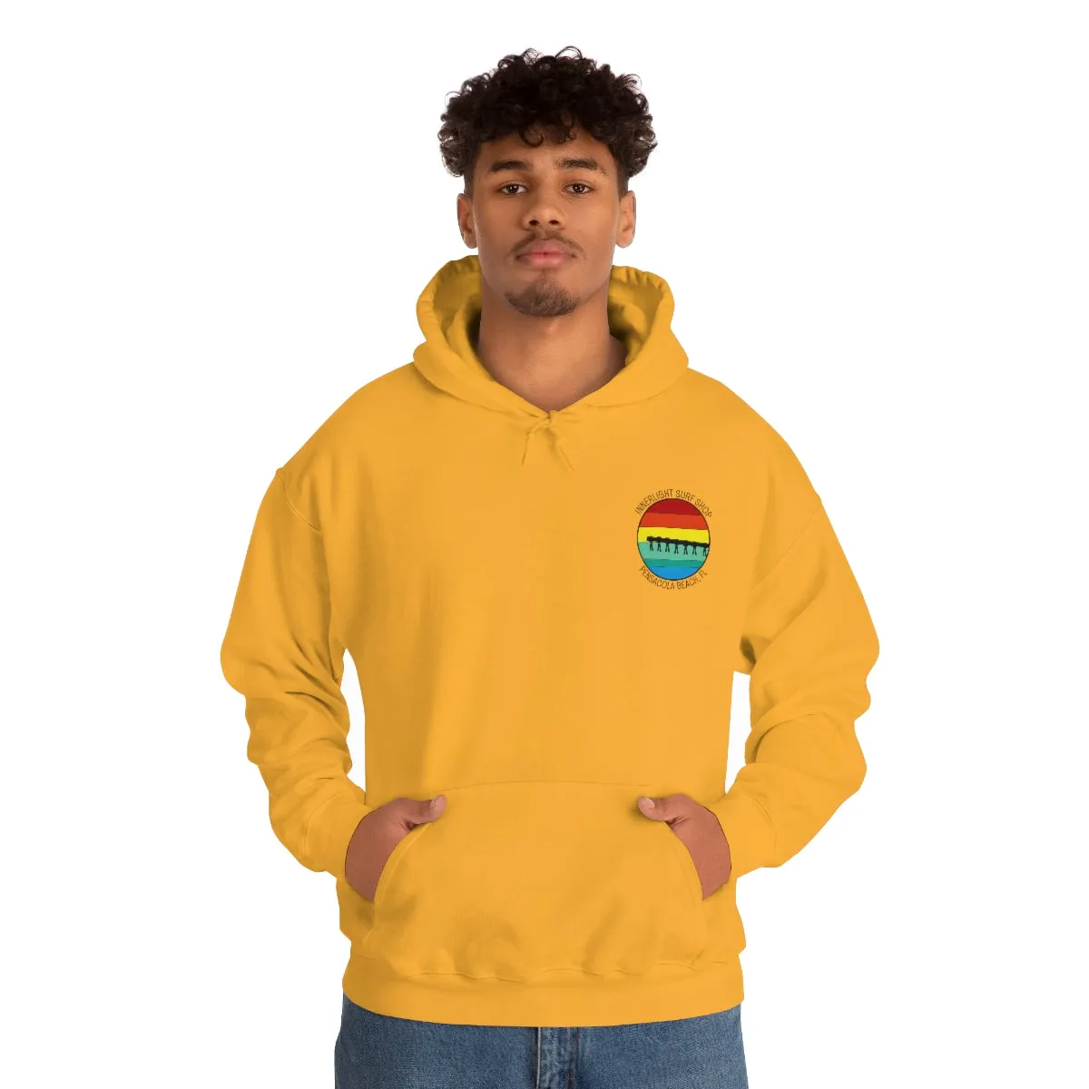 Retro Pier Unisex Hooded Sweatshirt