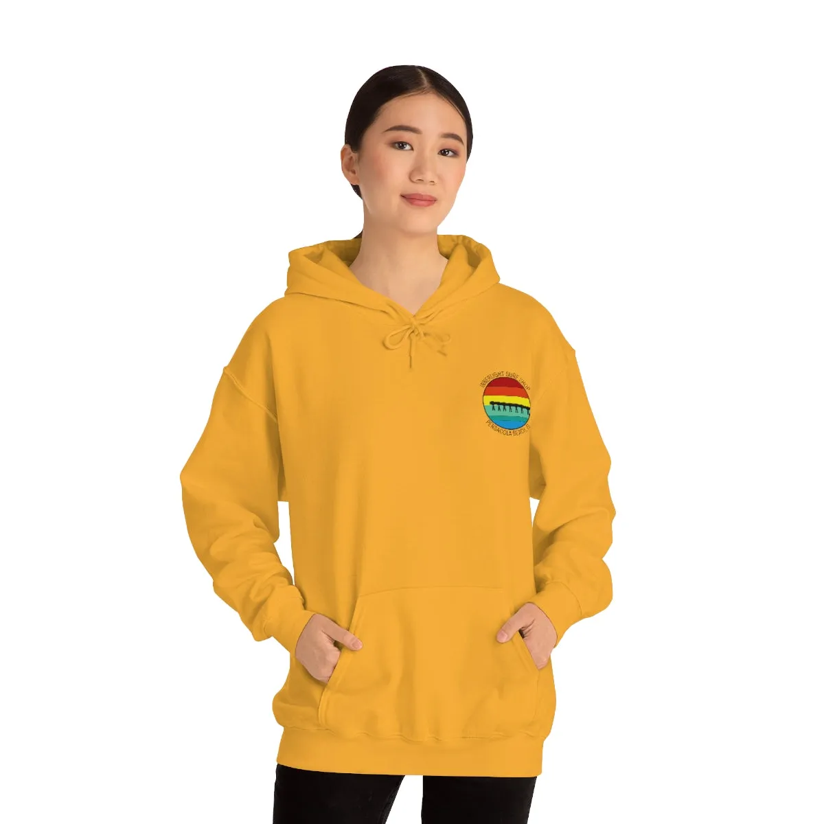 Retro Pier Unisex Hooded Sweatshirt