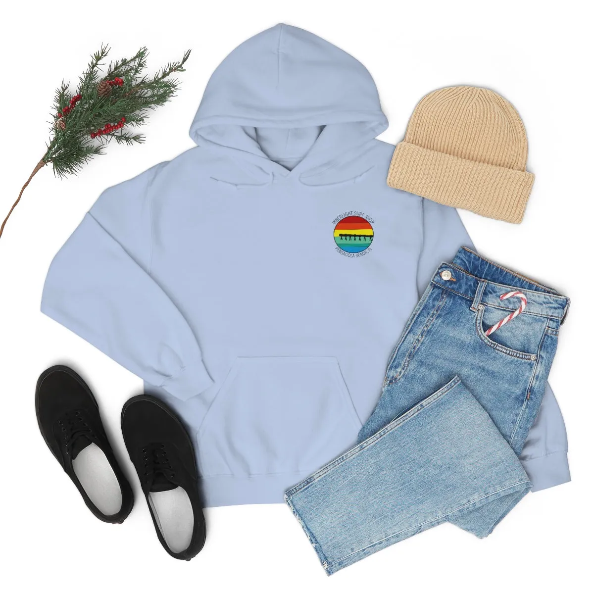 Retro Pier Unisex Hooded Sweatshirt
