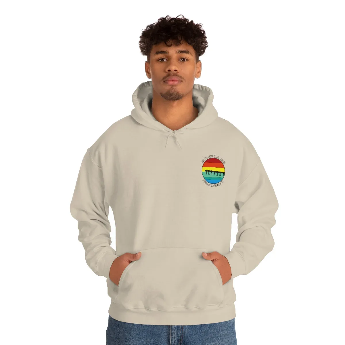 Retro Pier Unisex Hooded Sweatshirt