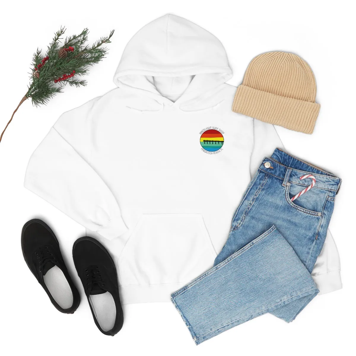 Retro Pier Unisex Hooded Sweatshirt