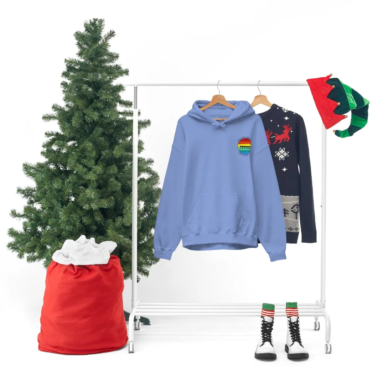 Retro Pier Unisex Hooded Sweatshirt