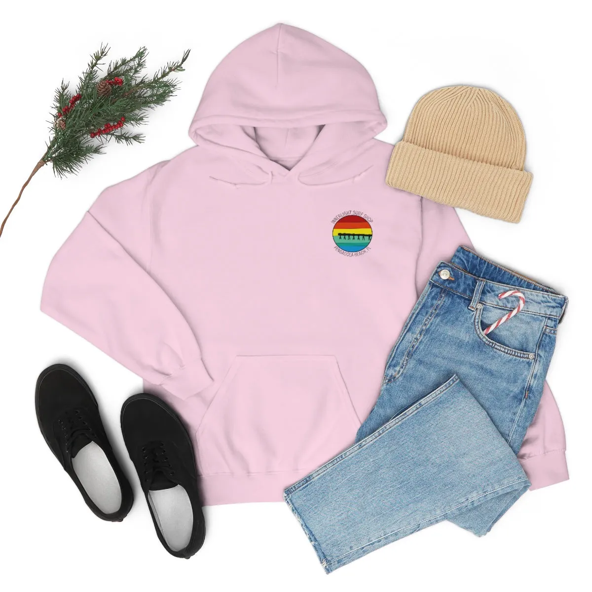 Retro Pier Unisex Hooded Sweatshirt