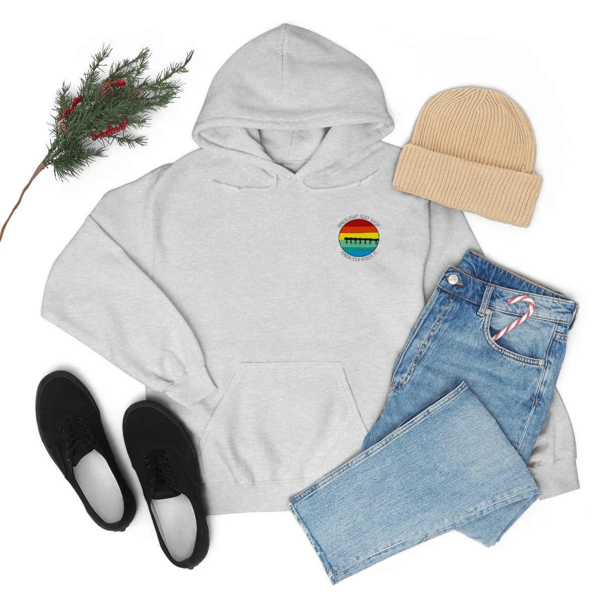 Retro Pier Unisex Hooded Sweatshirt