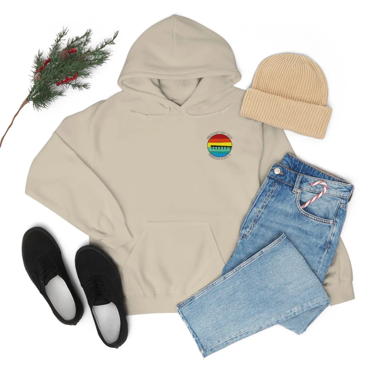 Retro Pier Unisex Hooded Sweatshirt