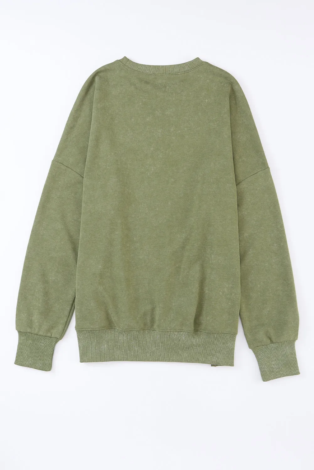 Ribbed Trim Oversized Sweatshirt