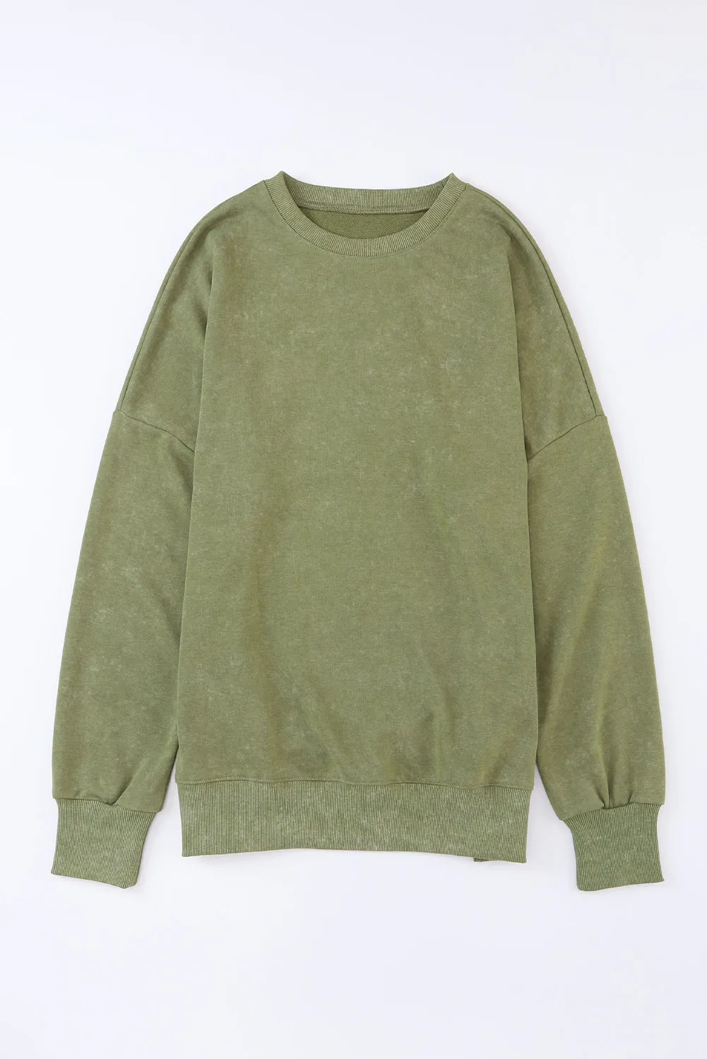 Ribbed Trim Oversized Sweatshirt