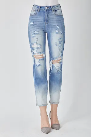 Risen High Rise Boyfriend Ombre Jeans