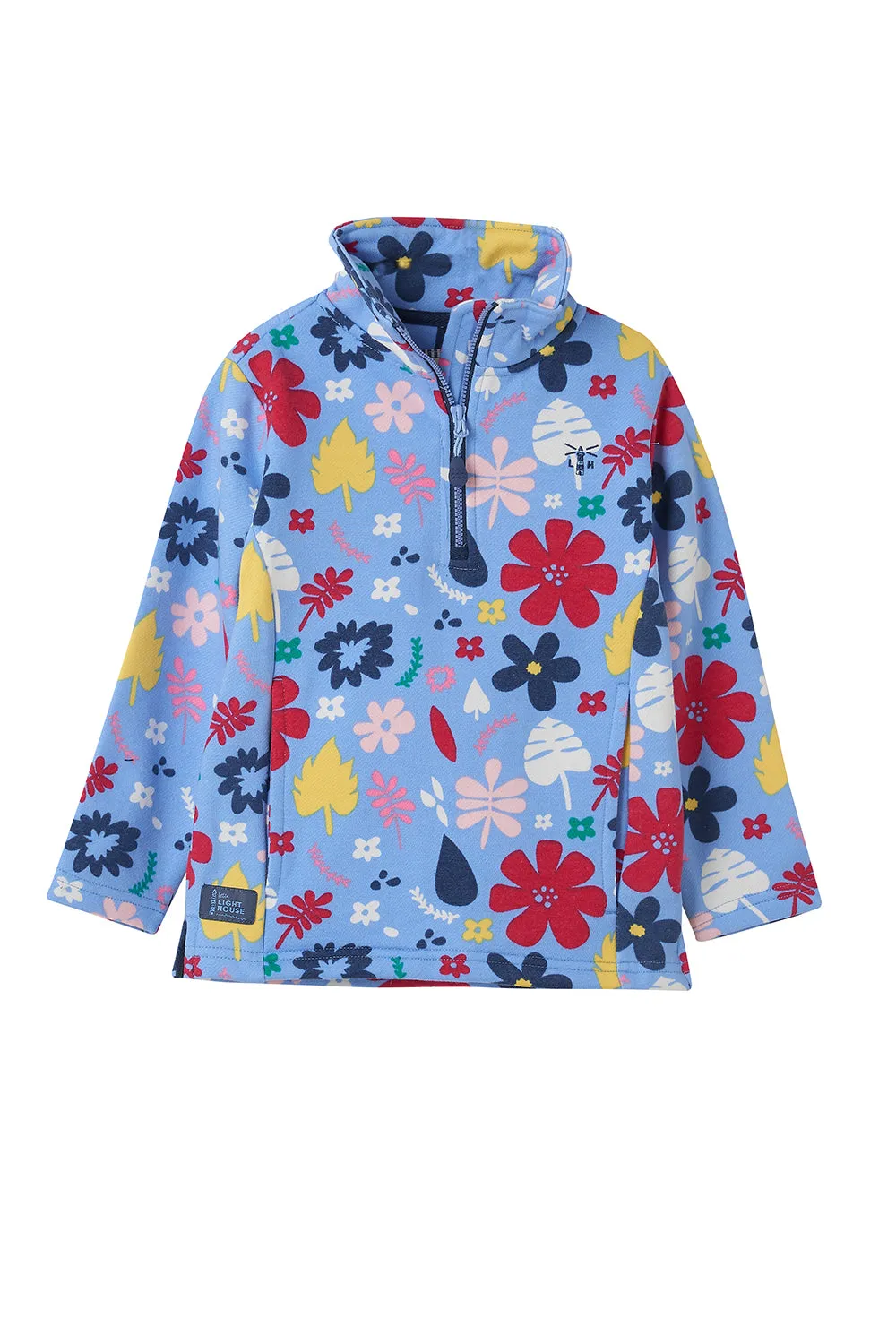 Robyn Girls Half Zip Jersey - Floral Print
