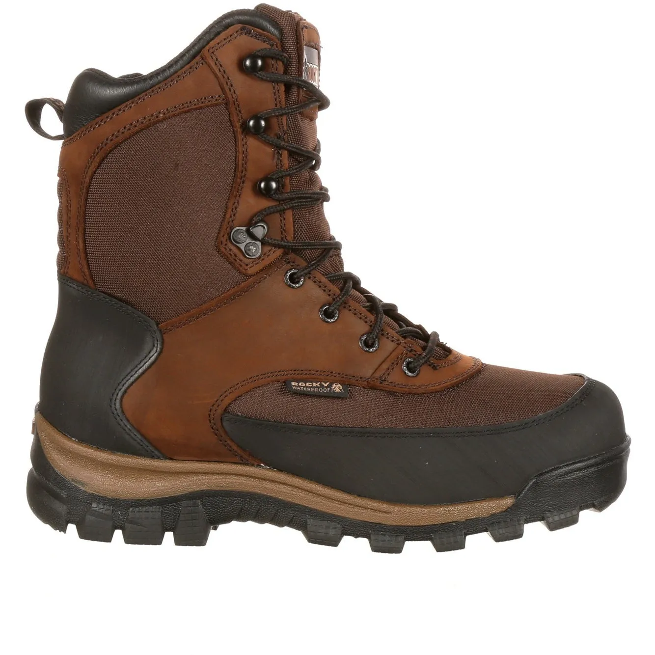 Rocky Men's Core 8" WP 800G Insuldated Pac Outdoor Boot - Brown - FQ0004753