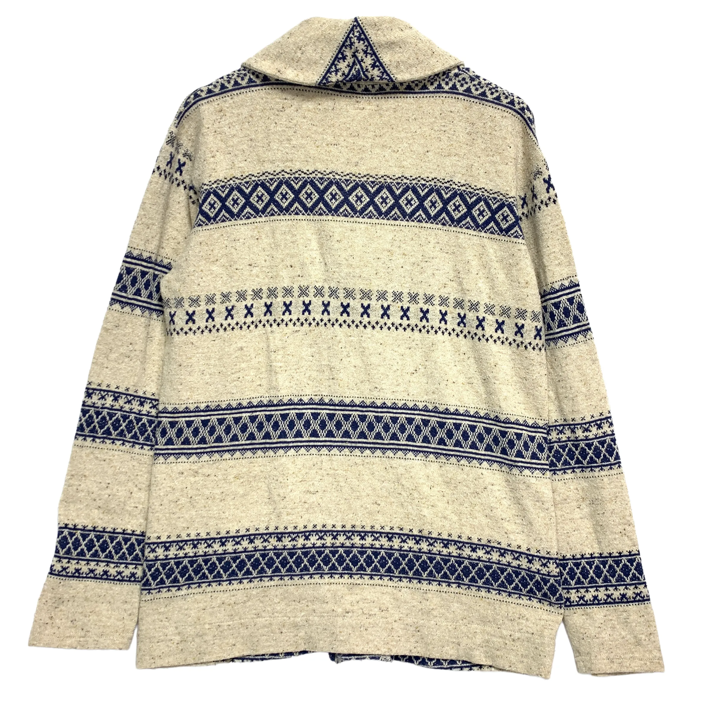 [S] Kapital Border Pattern Shawl Collar Button Front Cardigan