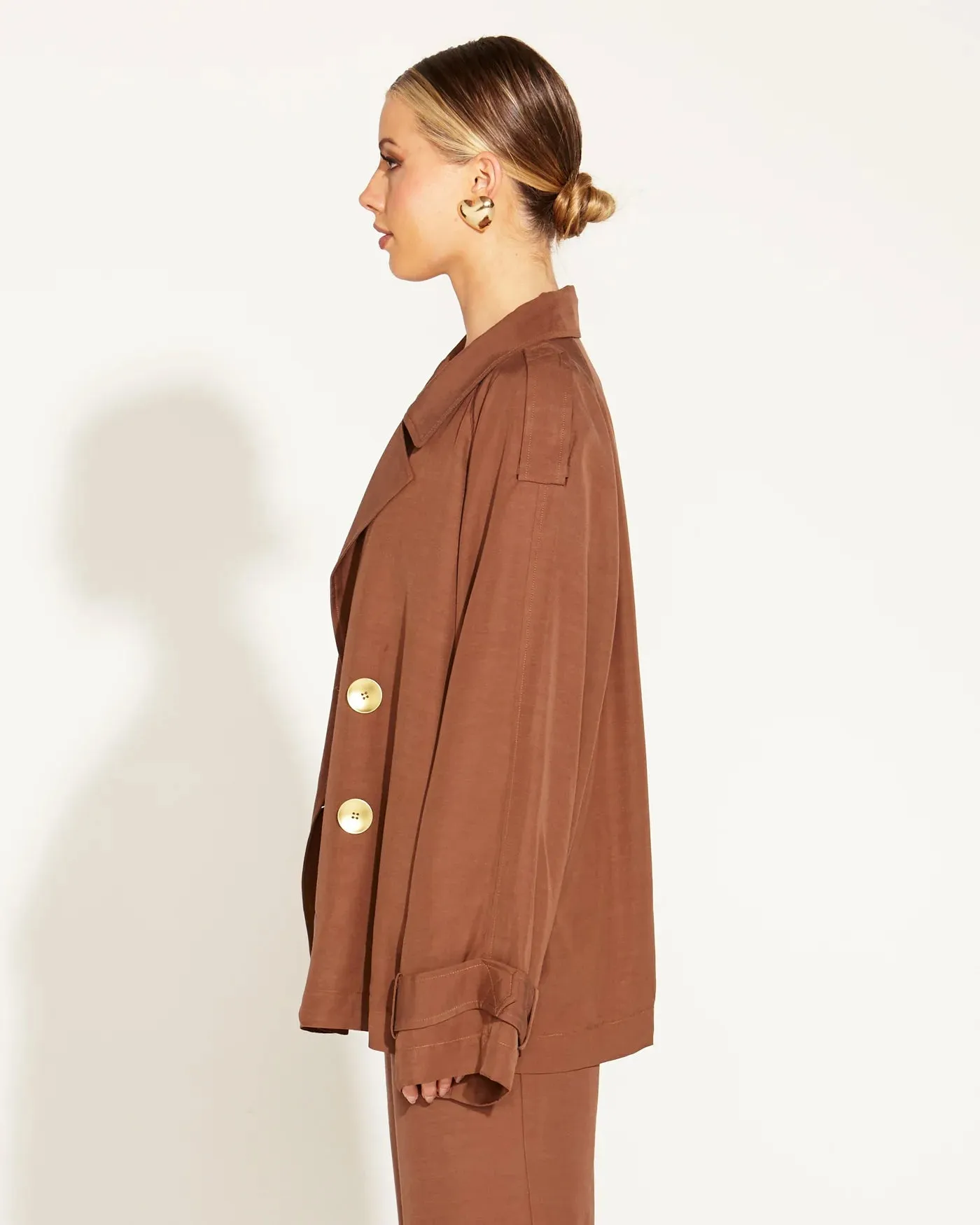 Sale - Fate & Becker - One And Only Oversized Blazer - Mocha