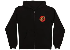 Santa Cruz Classic Dot Kid's Zip Hoodie Black