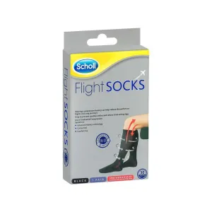 Scholl Flight Socks Black M6-9 1 pair