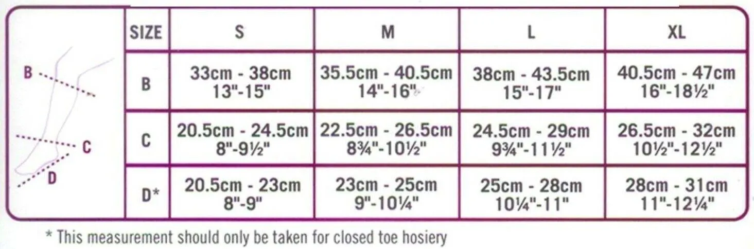 Scholl Softgrip Stockings: Class 1: Below Knee: Closed Toe - Natural - Medium