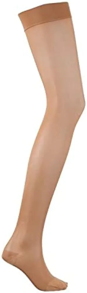 Scholl Softgrip Ultima Class 1 Thigh Length Closed Toe Stockings Natural Med