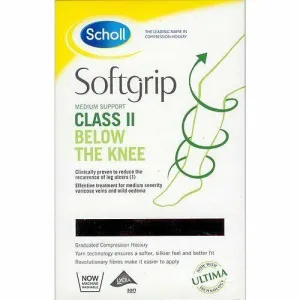 Scholl Softgrip Ultima Class 2 Below Knee Closed Toe Stockings Natural XL