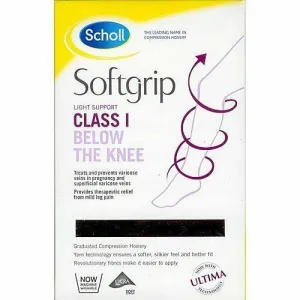 Scholl Softgrip Ultima Class I Below Knee Closed Toe Stockings Natural XL