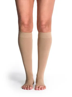 Sigvaris Soft Opaque (Formerly 840 Soft Opaque) Women's Knee High  20-30mmHg-Open Toe
