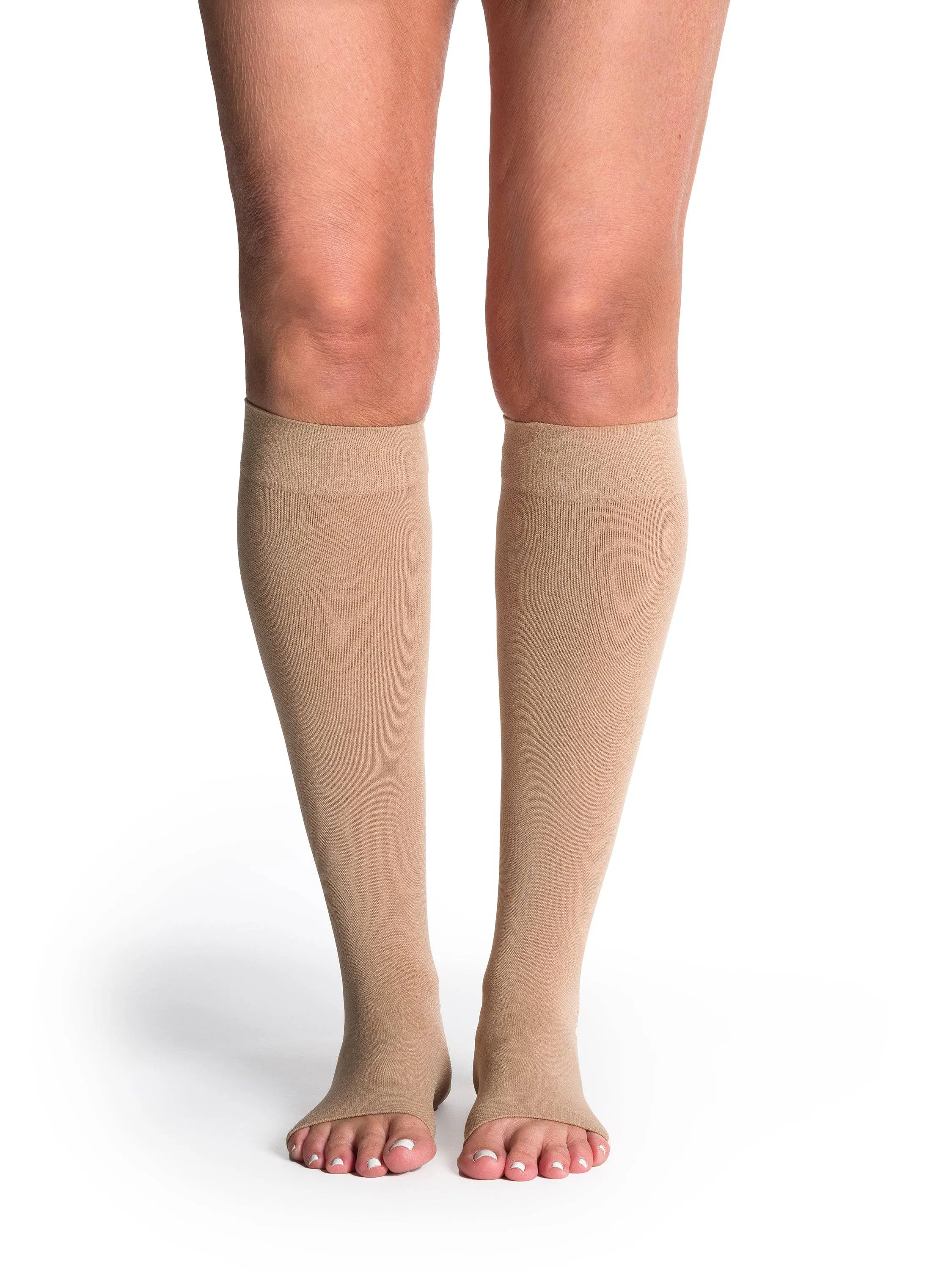 Sigvaris Soft Opaque (Formerly 840 Soft Opaque) Women's Knee High  20-30mmHg-Open Toe