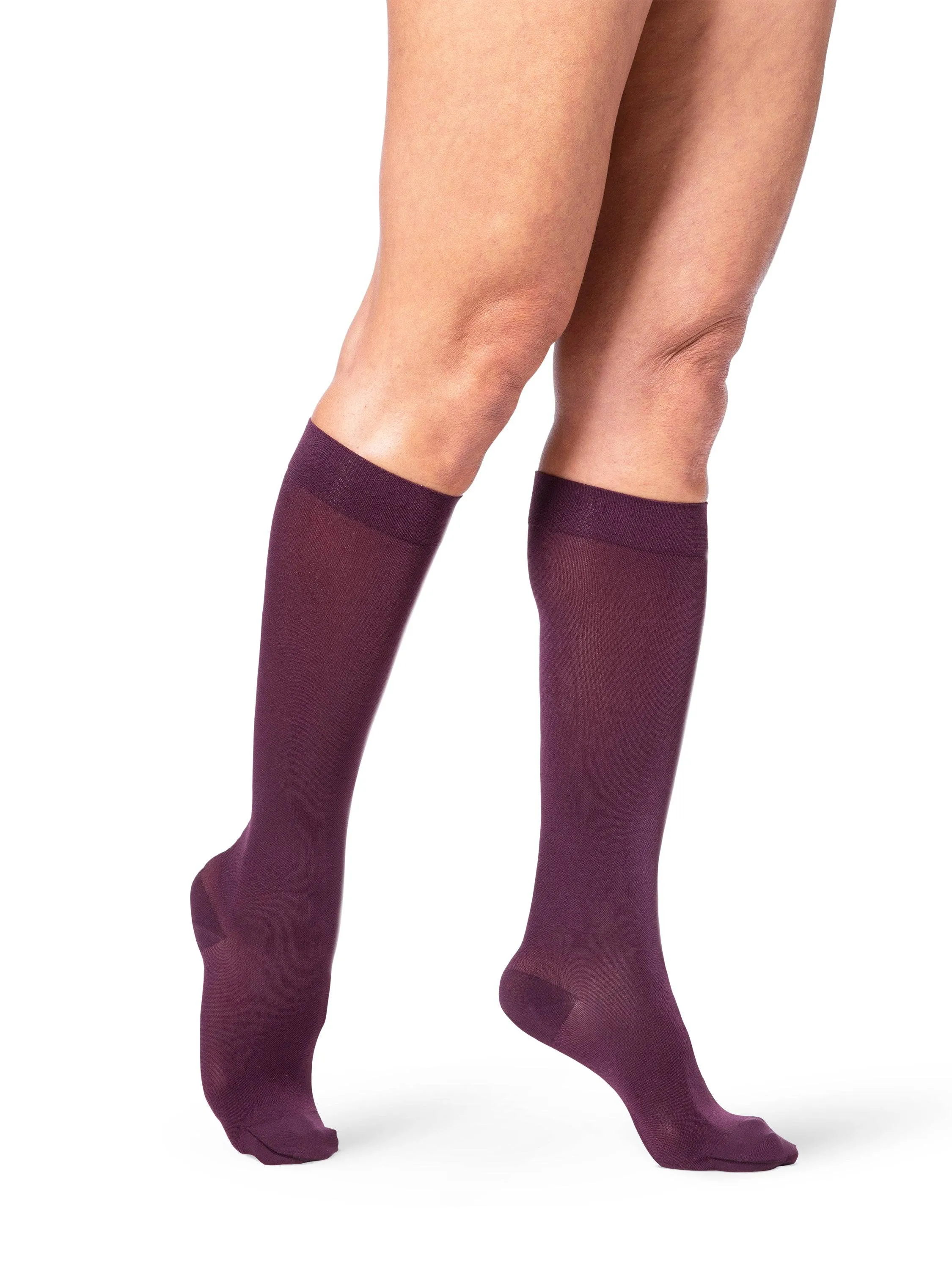 Sigvaris Soft Opaque (Formerly 840 Soft Opaque) Women's Knee High  30-40mmHg-Closed Toe