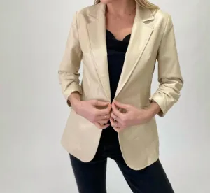 Six/Fifty - Kylie Faux Leather Blazer