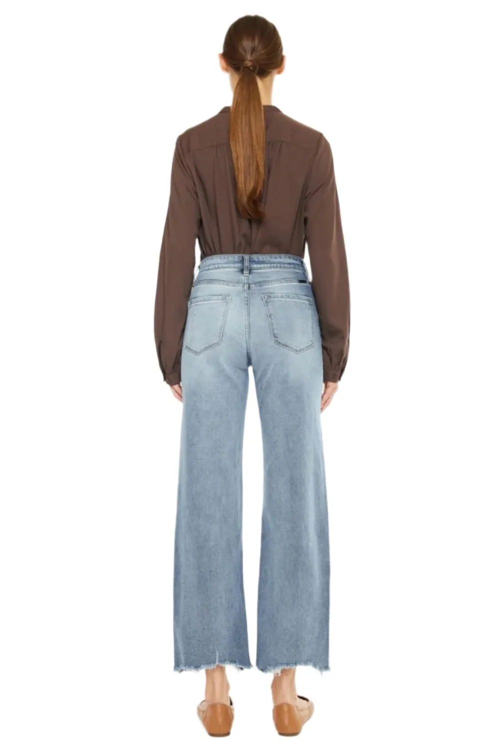 Size US 7 Kancan High Rise Slim Wide Leg Jeans