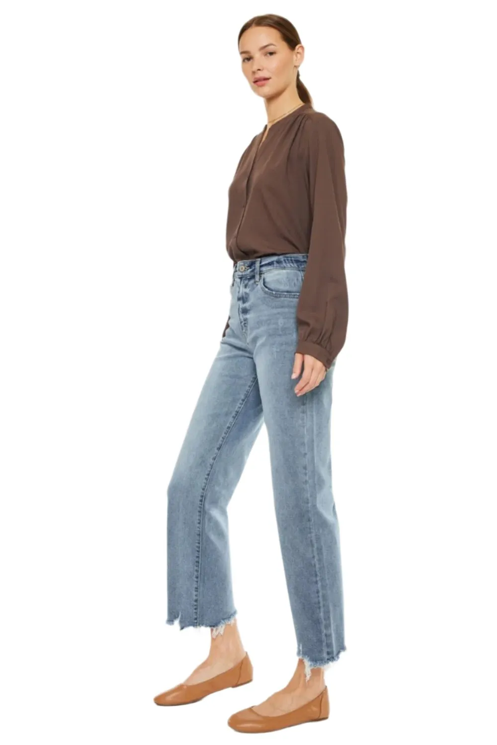 Size US 7 Kancan High Rise Slim Wide Leg Jeans