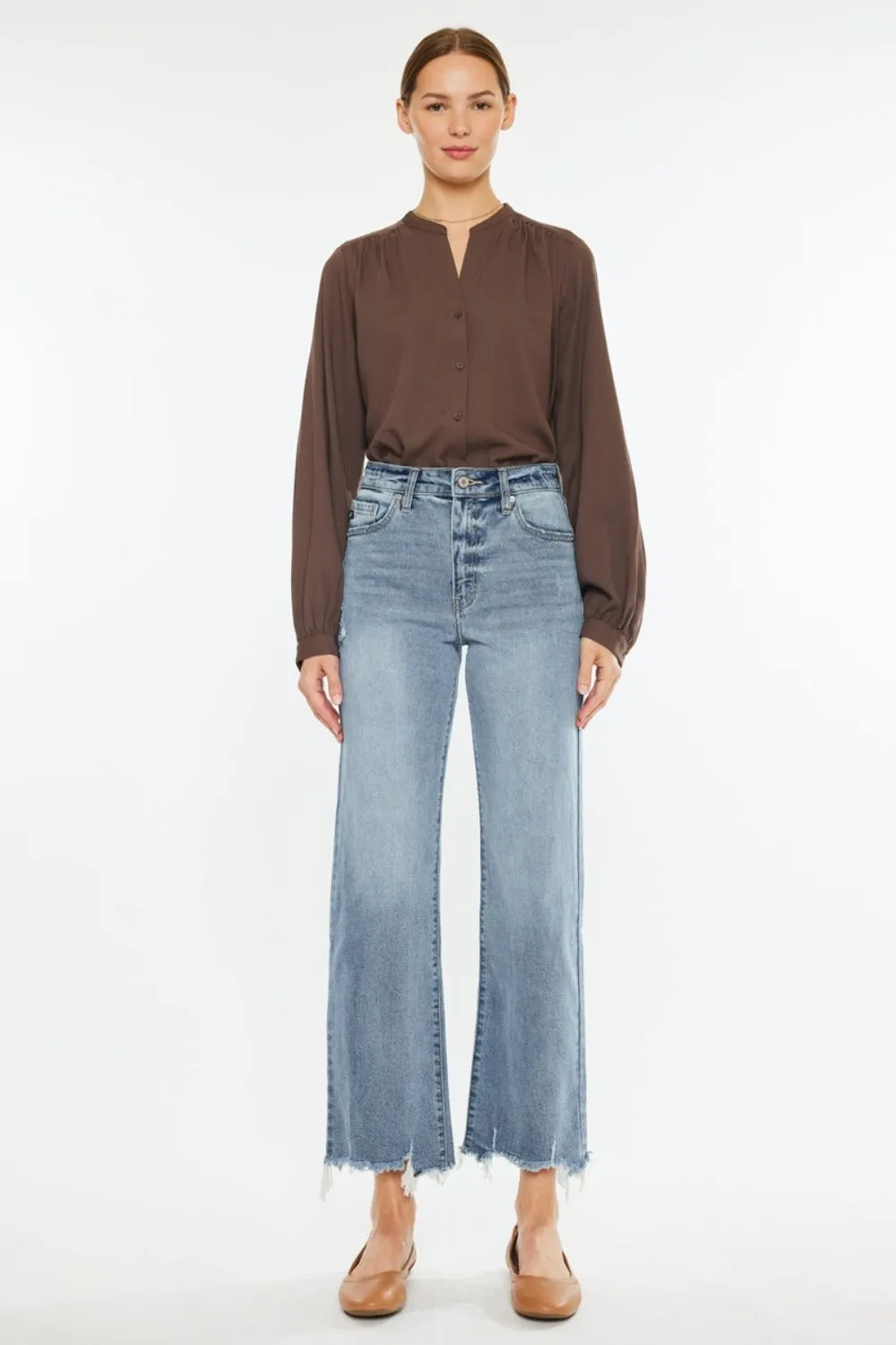 Size US 7 Kancan High Rise Slim Wide Leg Jeans