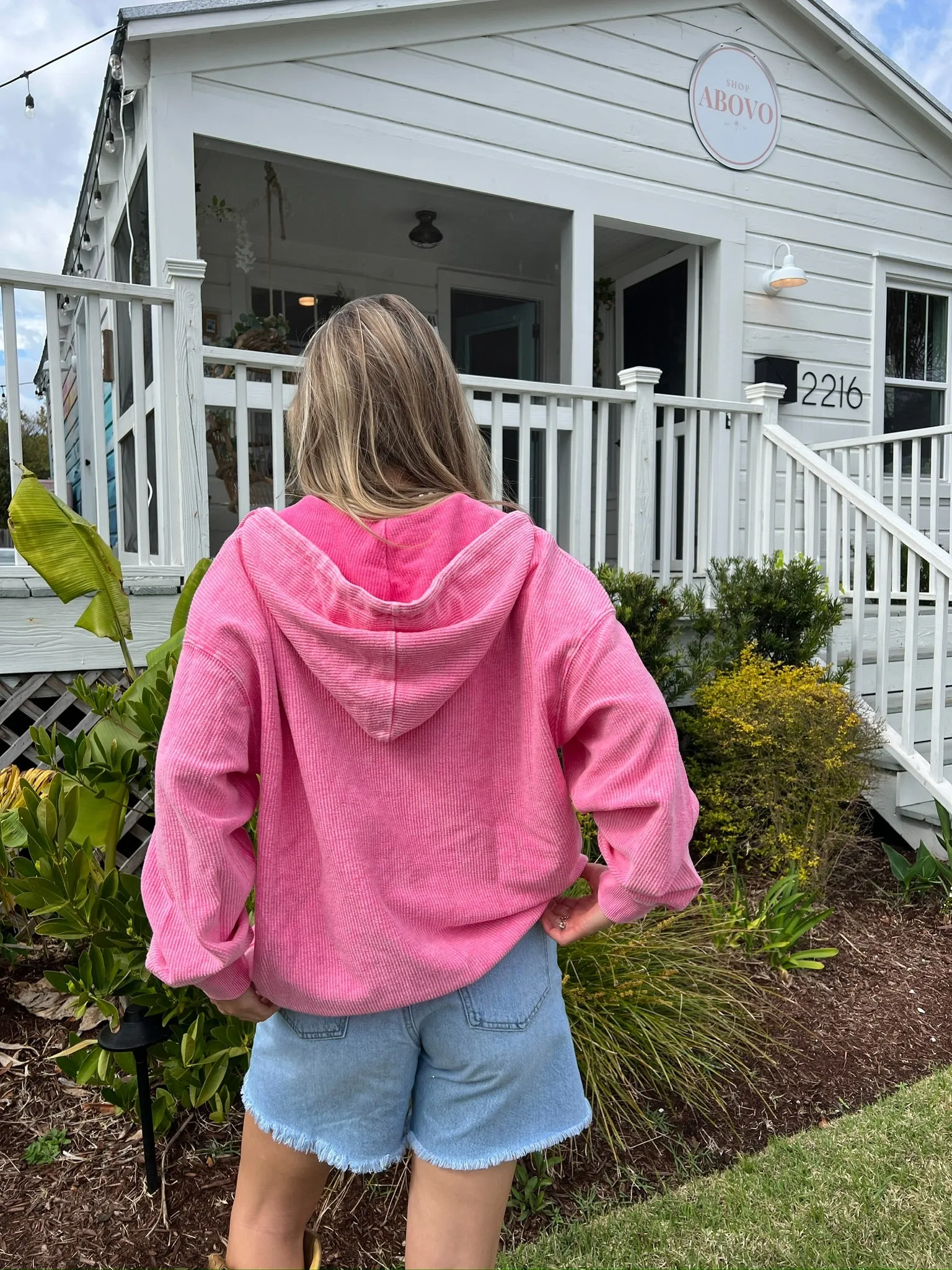 Slow Days Zip Up Pink