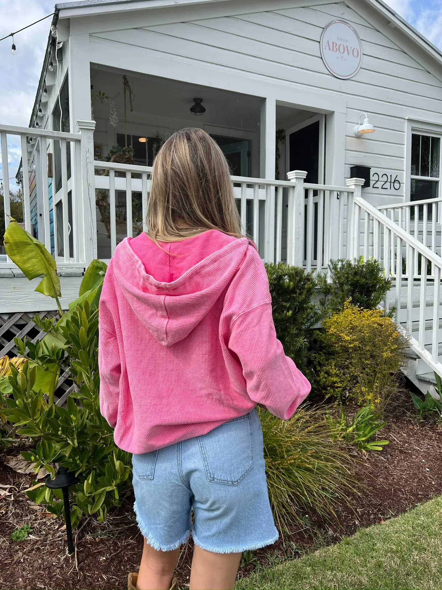 Slow Days Zip Up Pink