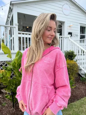Slow Days Zip Up Pink