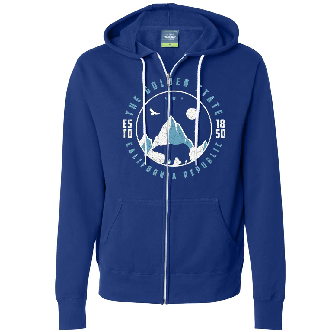 Snowy California Mountains Zip-Up Hoodie
