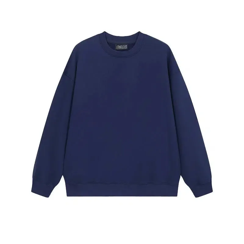 Solid Color Bottoming Velvet Round Neck Sweatshirt