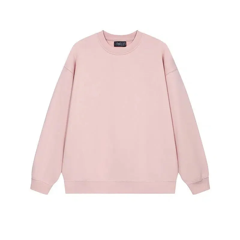 Solid Color Bottoming Velvet Round Neck Sweatshirt