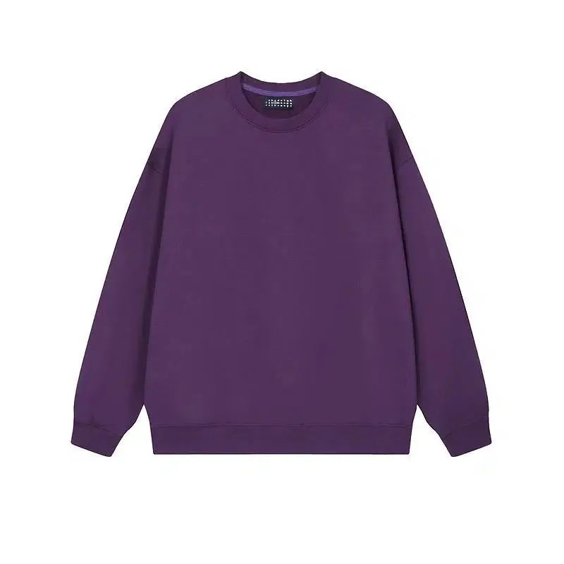 Solid Color Bottoming Velvet Round Neck Sweatshirt