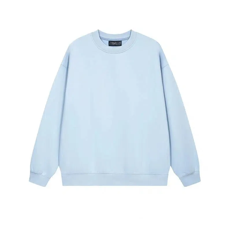 Solid Color Bottoming Velvet Round Neck Sweatshirt