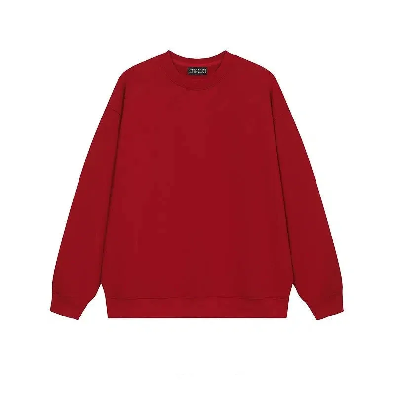 Solid Color Bottoming Velvet Round Neck Sweatshirt