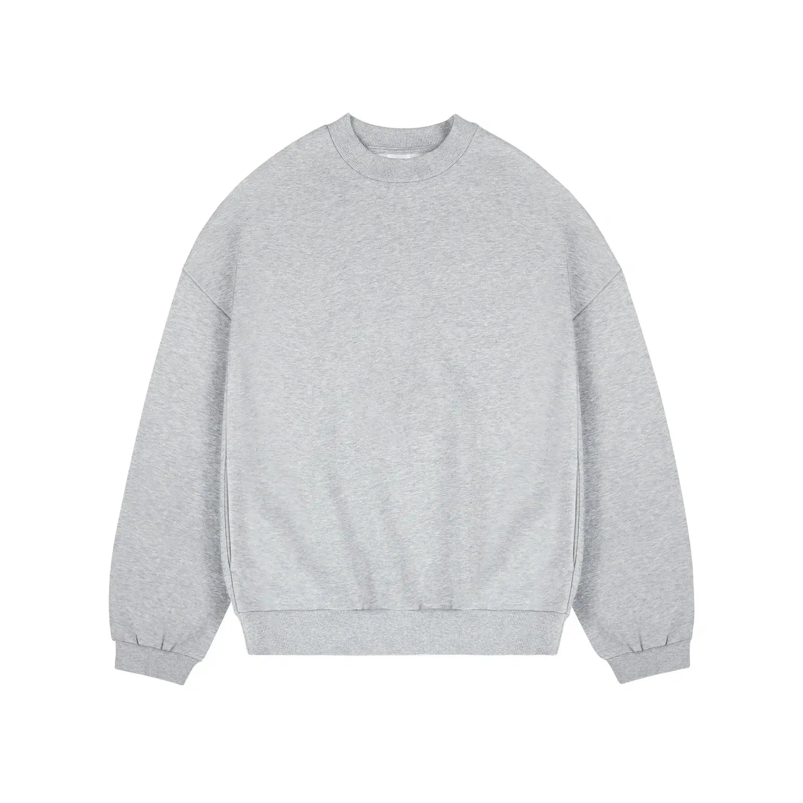 Solid Color Crew Velvet Neck Sweatshirt