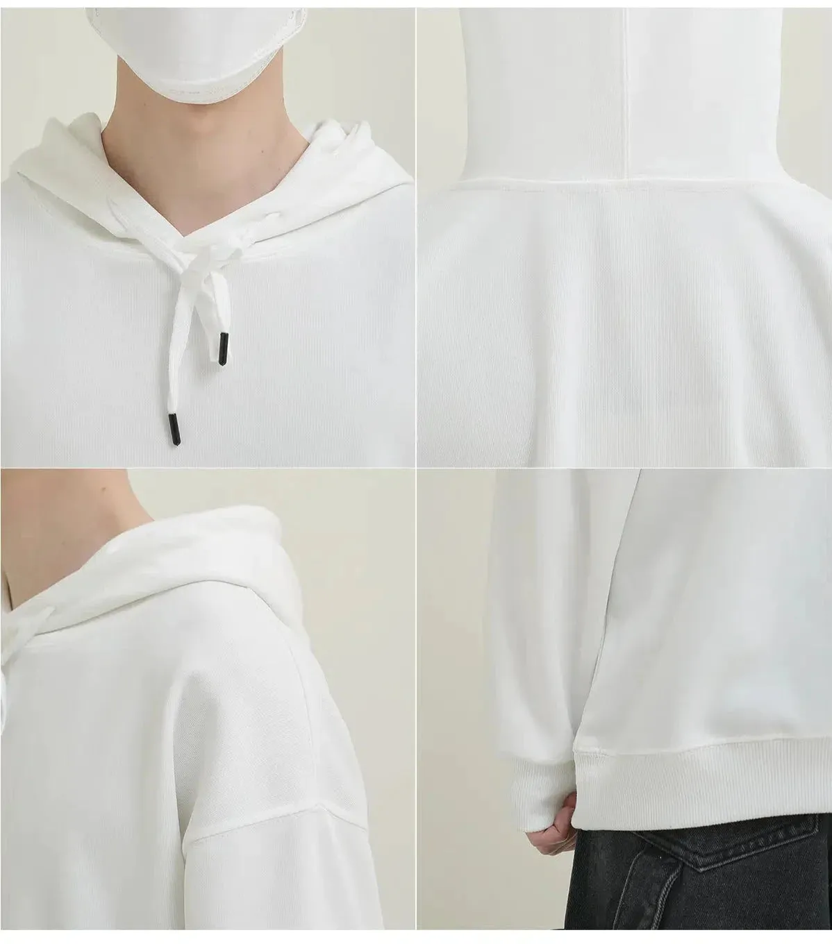 Solid Color Hooded Sweatshirt