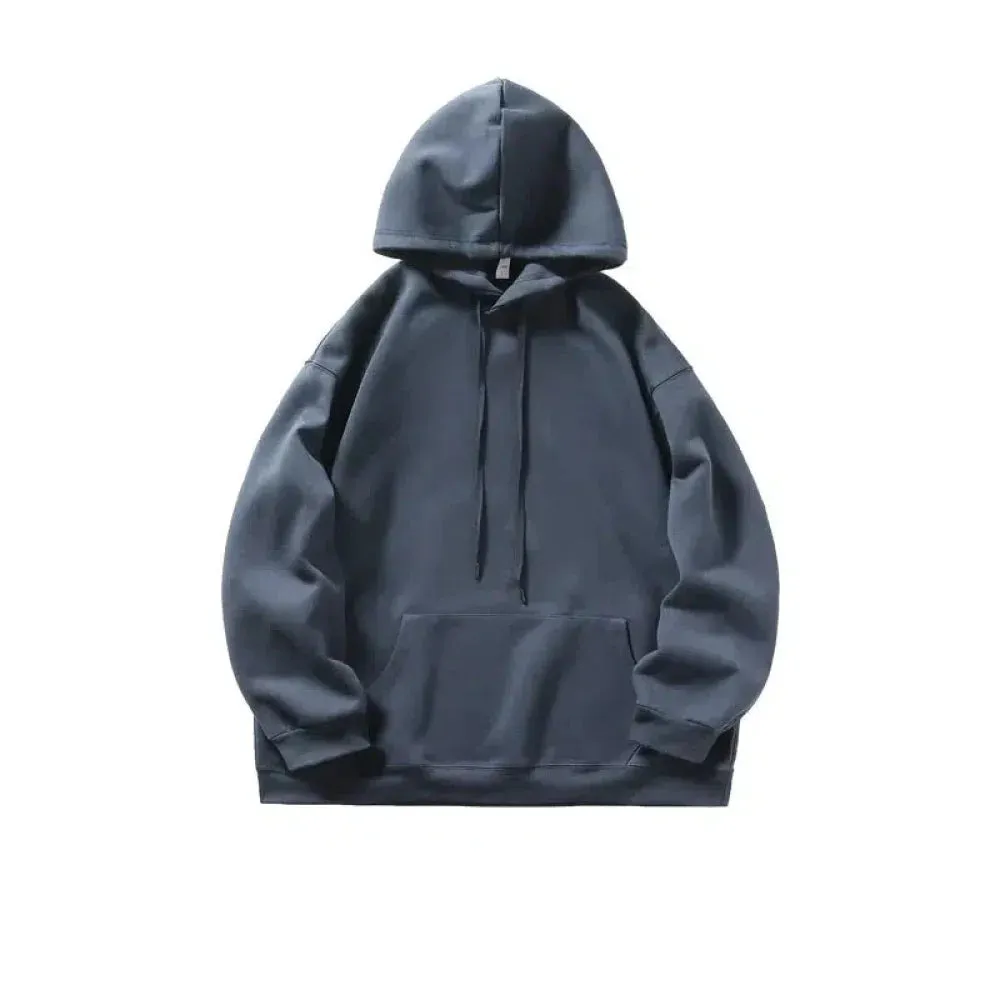 Solid Color Hooded Sweatshirt