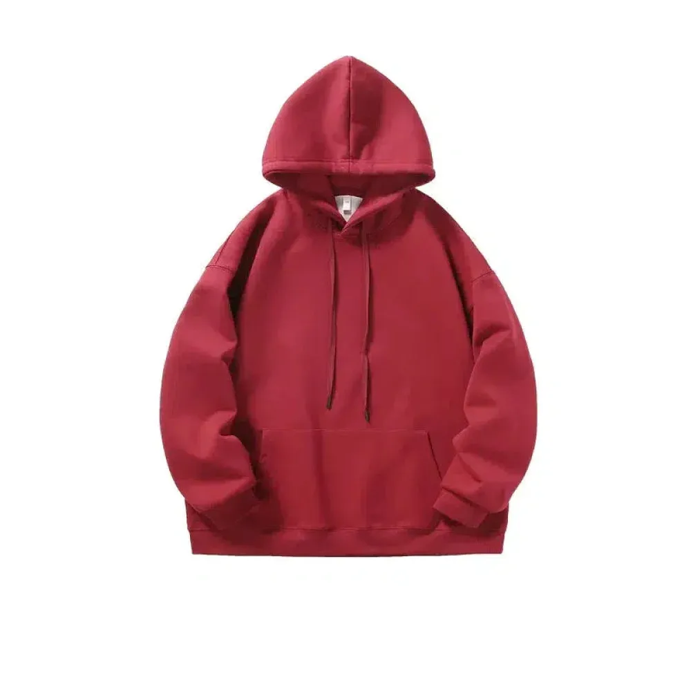 Solid Color Hooded Sweatshirt