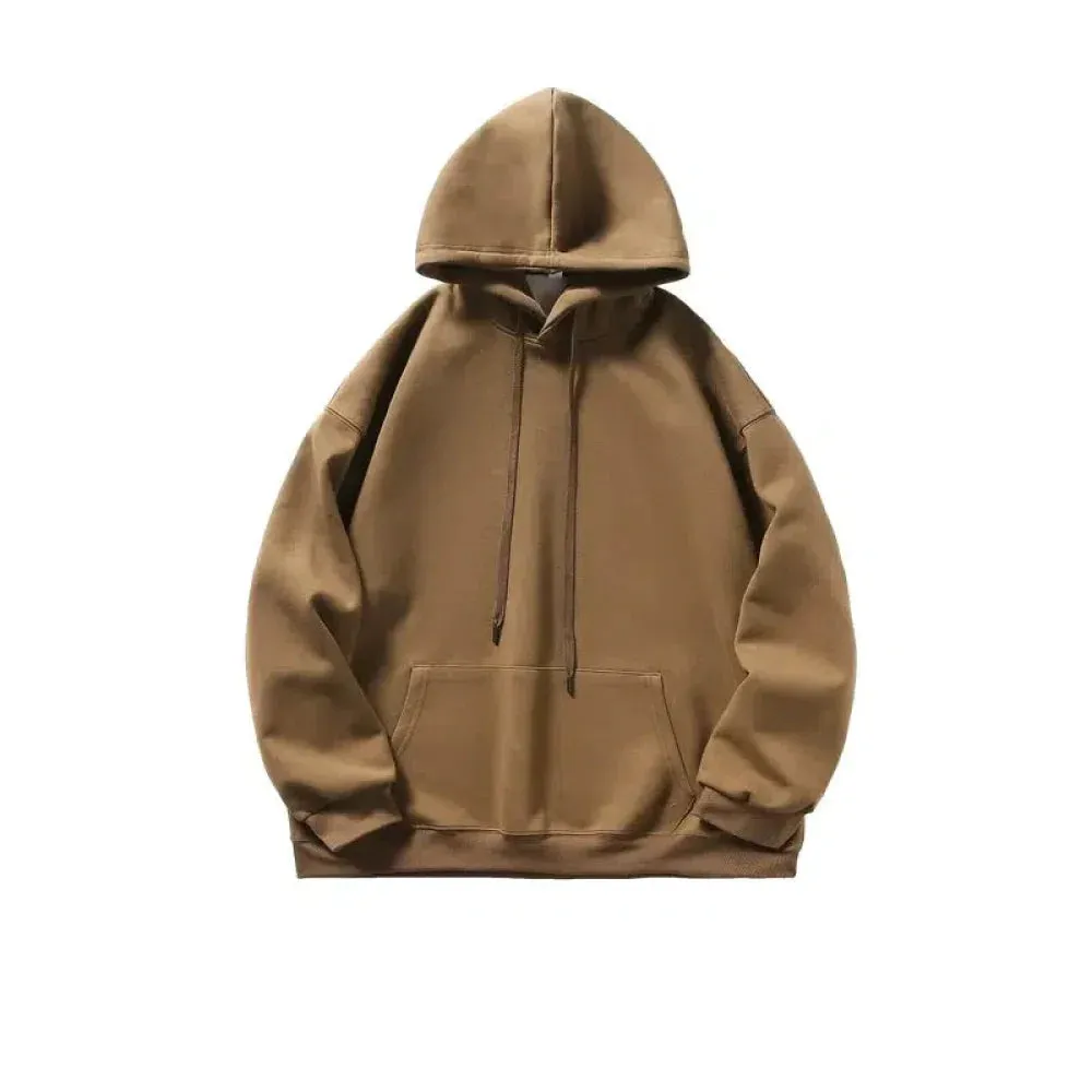 Solid Color Hooded Sweatshirt