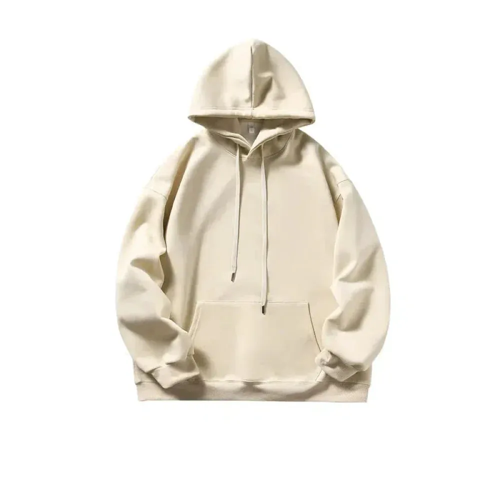 Solid Color Hooded Sweatshirt