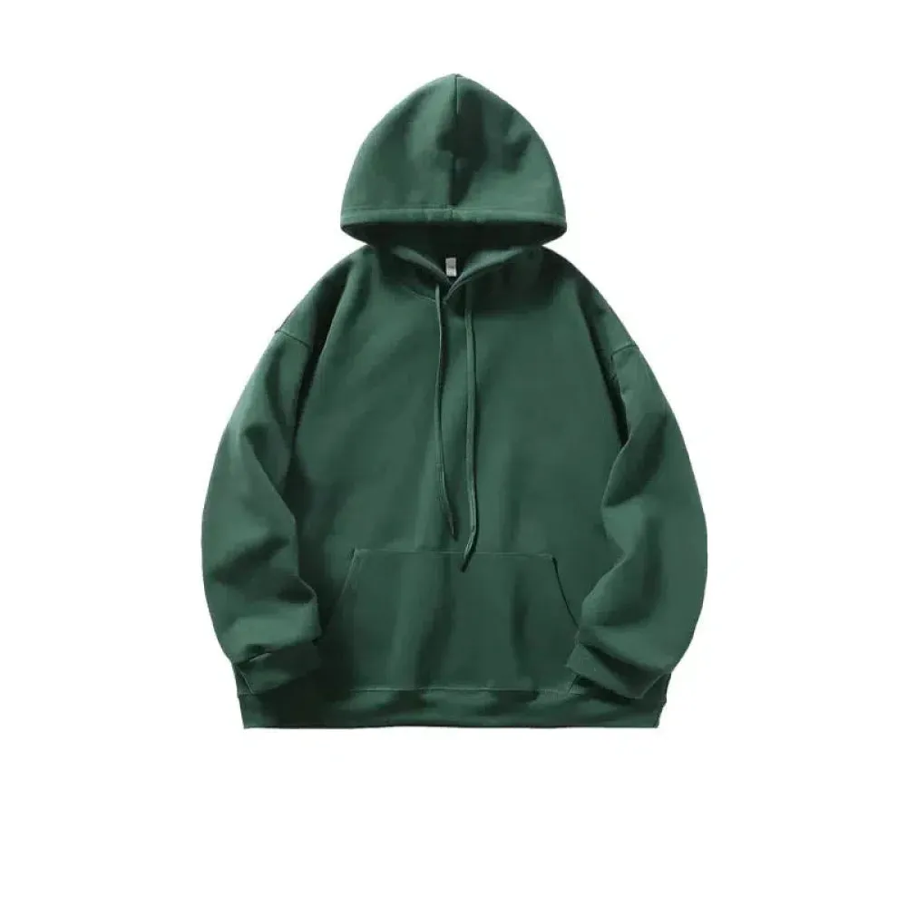 Solid Color Hooded Sweatshirt