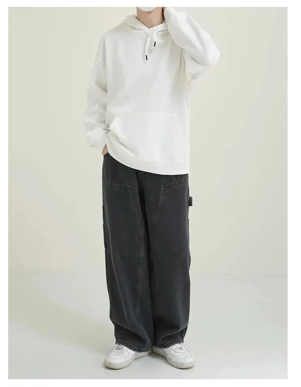 Solid Color Hooded Sweatshirt