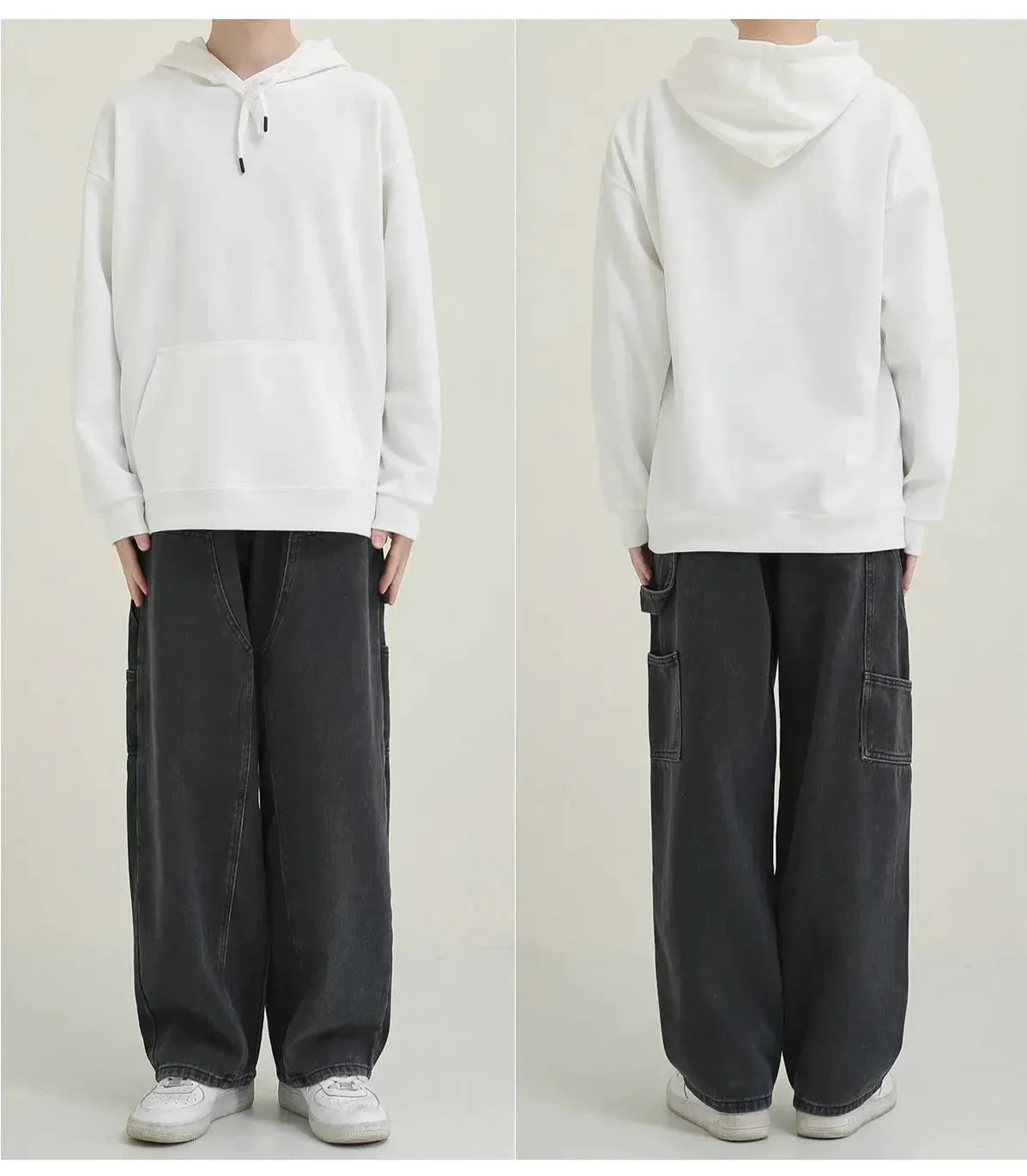 Solid Color Hooded Sweatshirt