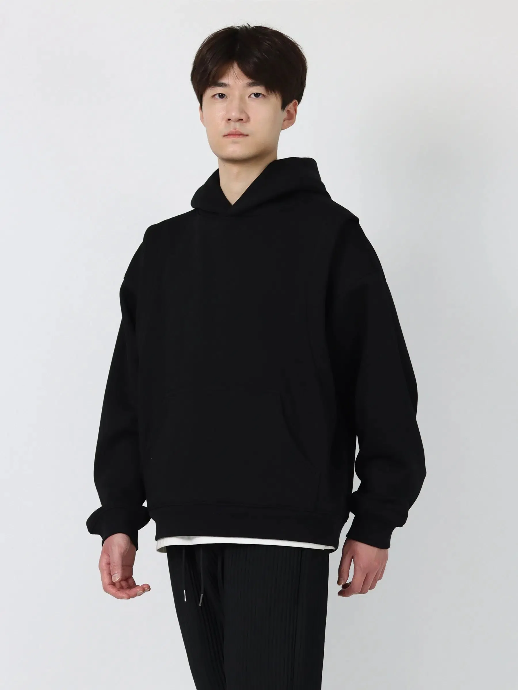 Solid Color Hooded Sweatshirt