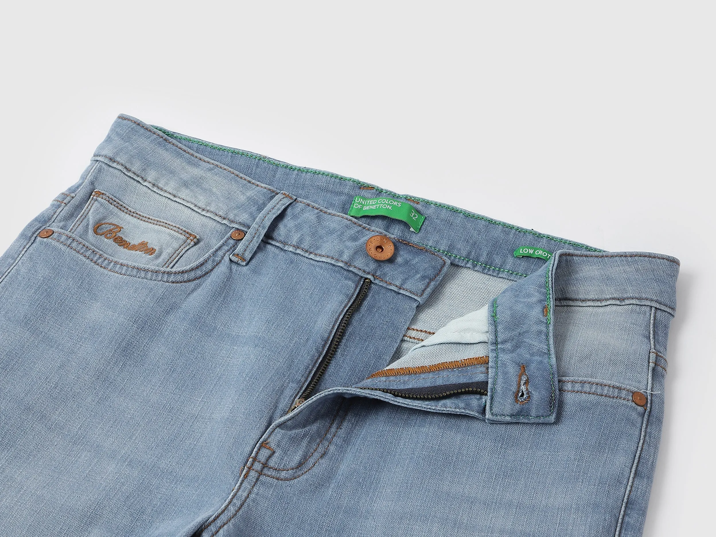 Solid Low Crotch Fit Jeans